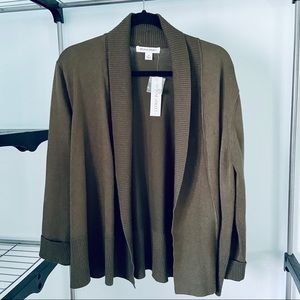 Brown Linen Sweater Cardigan